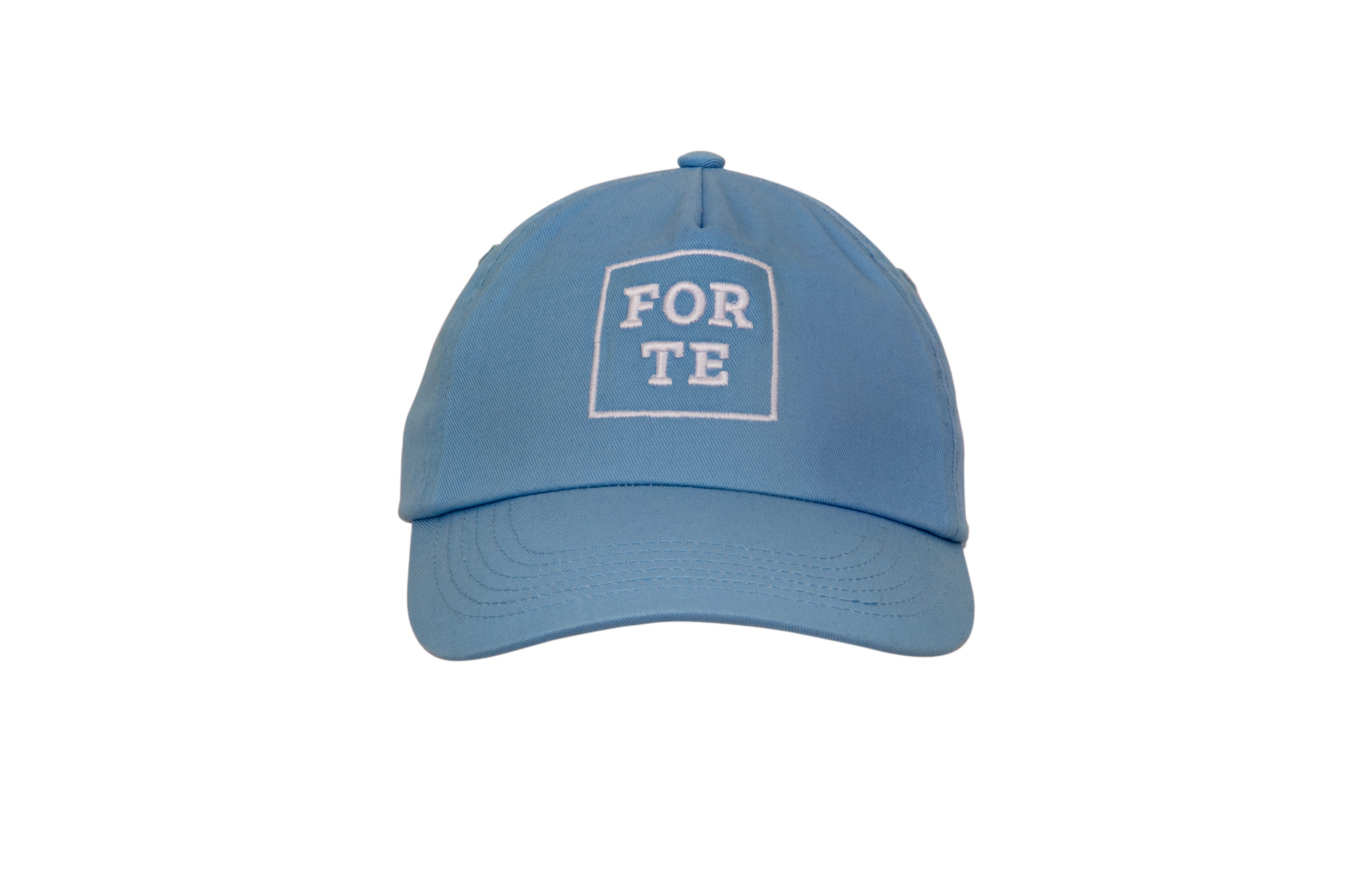 CAPPELLO FOR TE. Colore Turchese - Ricami Bianchi
