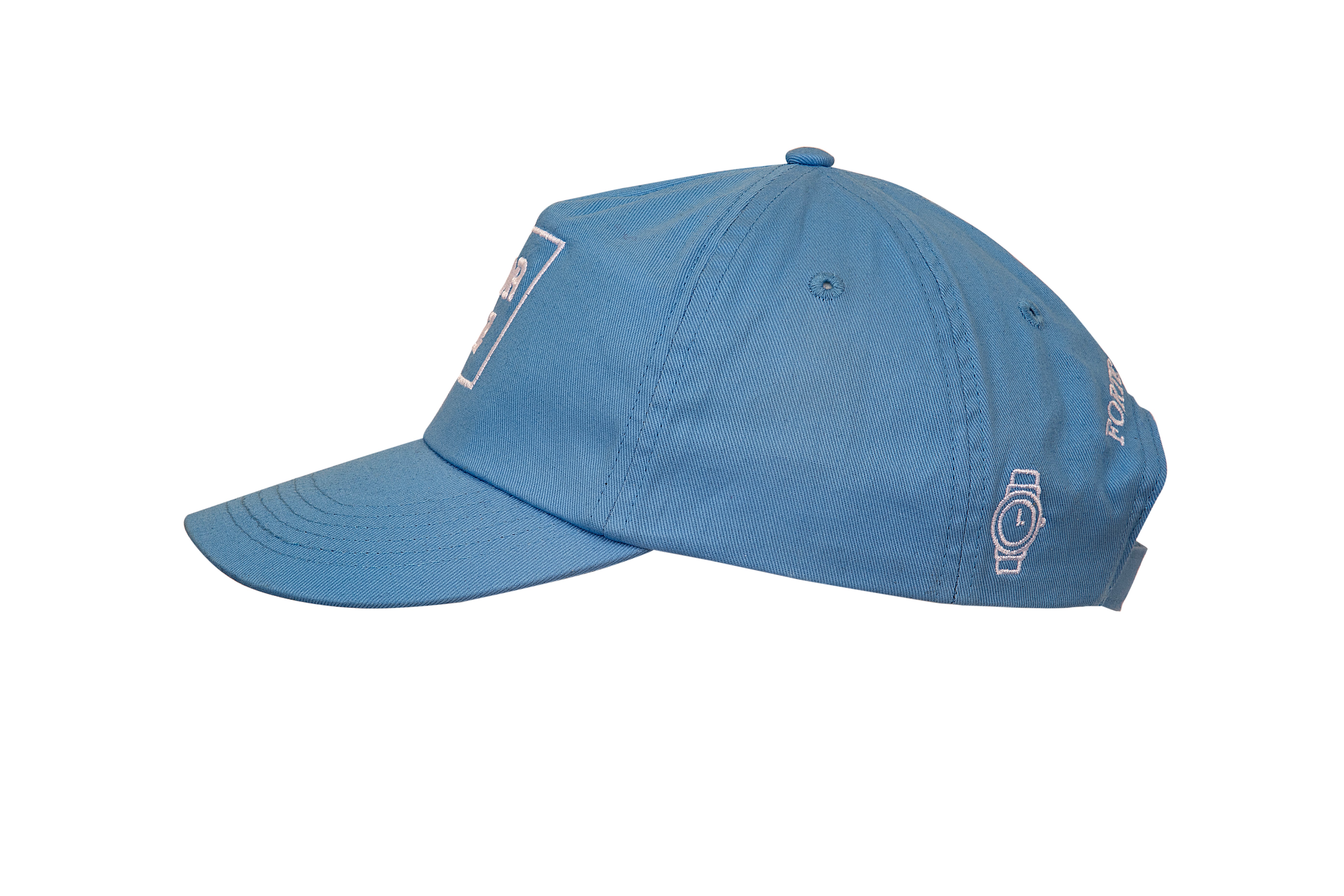 CAPPELLO FOR TE. Colore Turchese - Ricami Bianchi