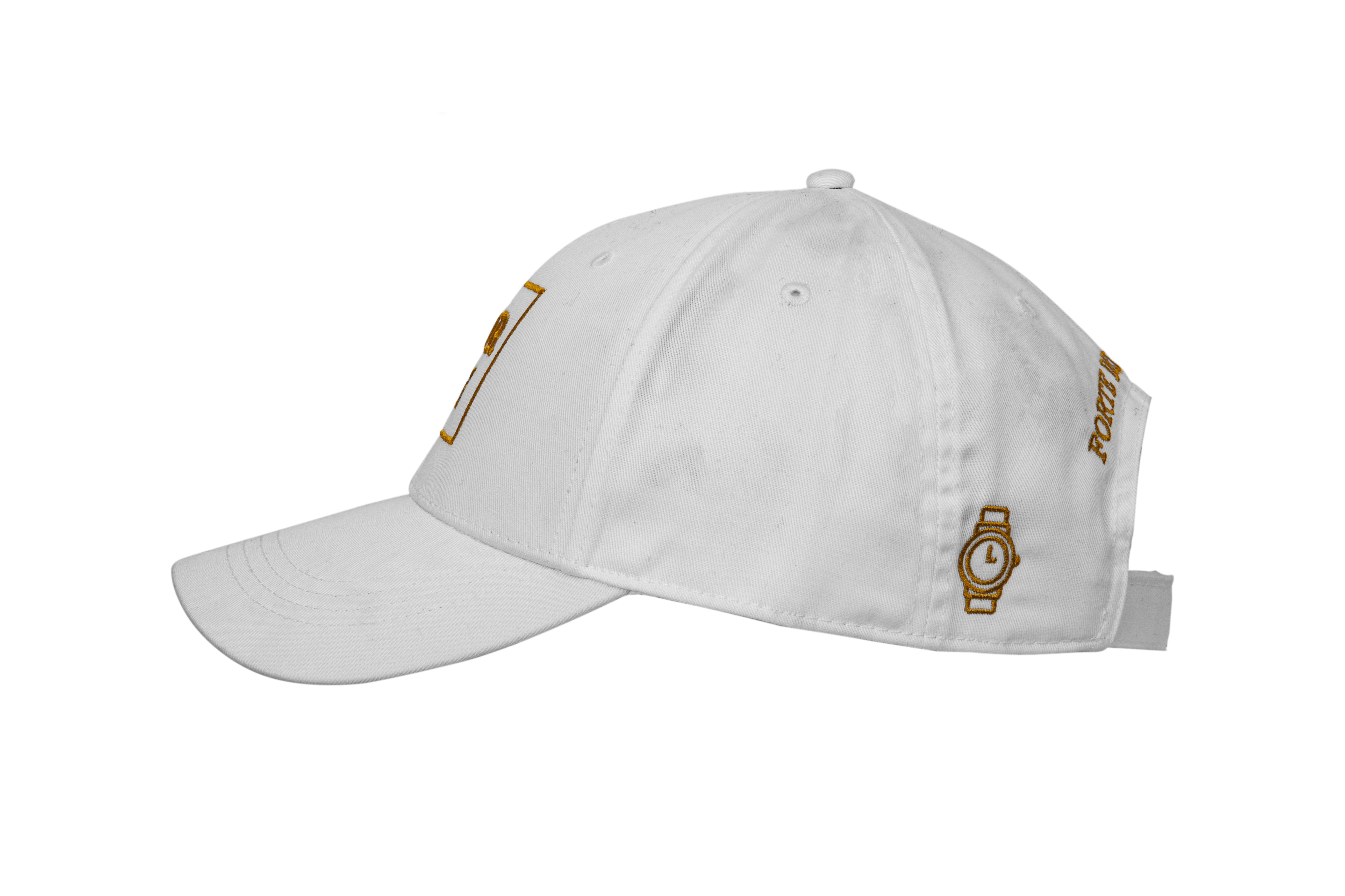 CAPPELLO FOR TE. Colore Bianco - Ricami Oro
