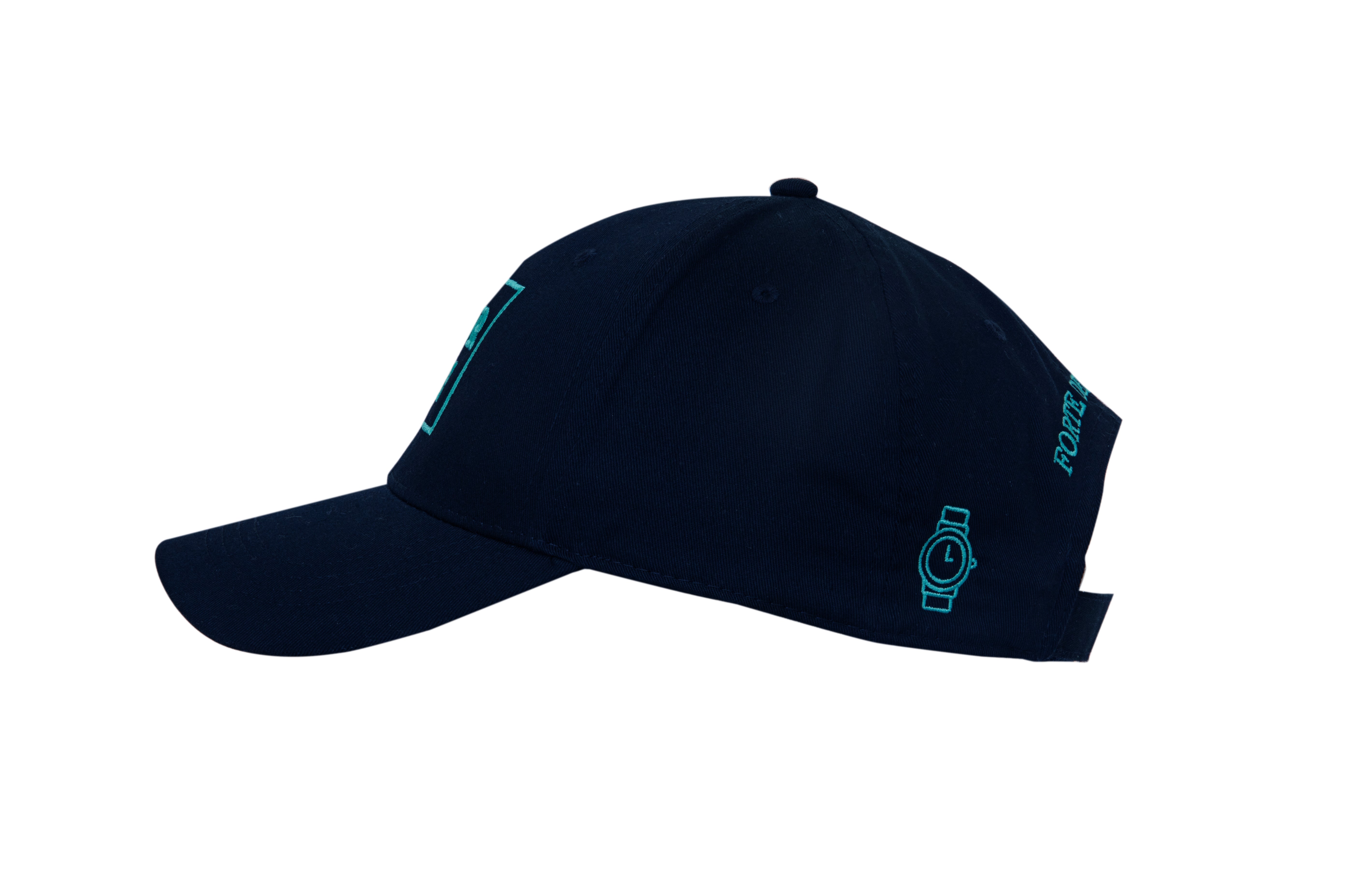 CAPPELLO FOR TE. Colore Blu - Ricami Turchese