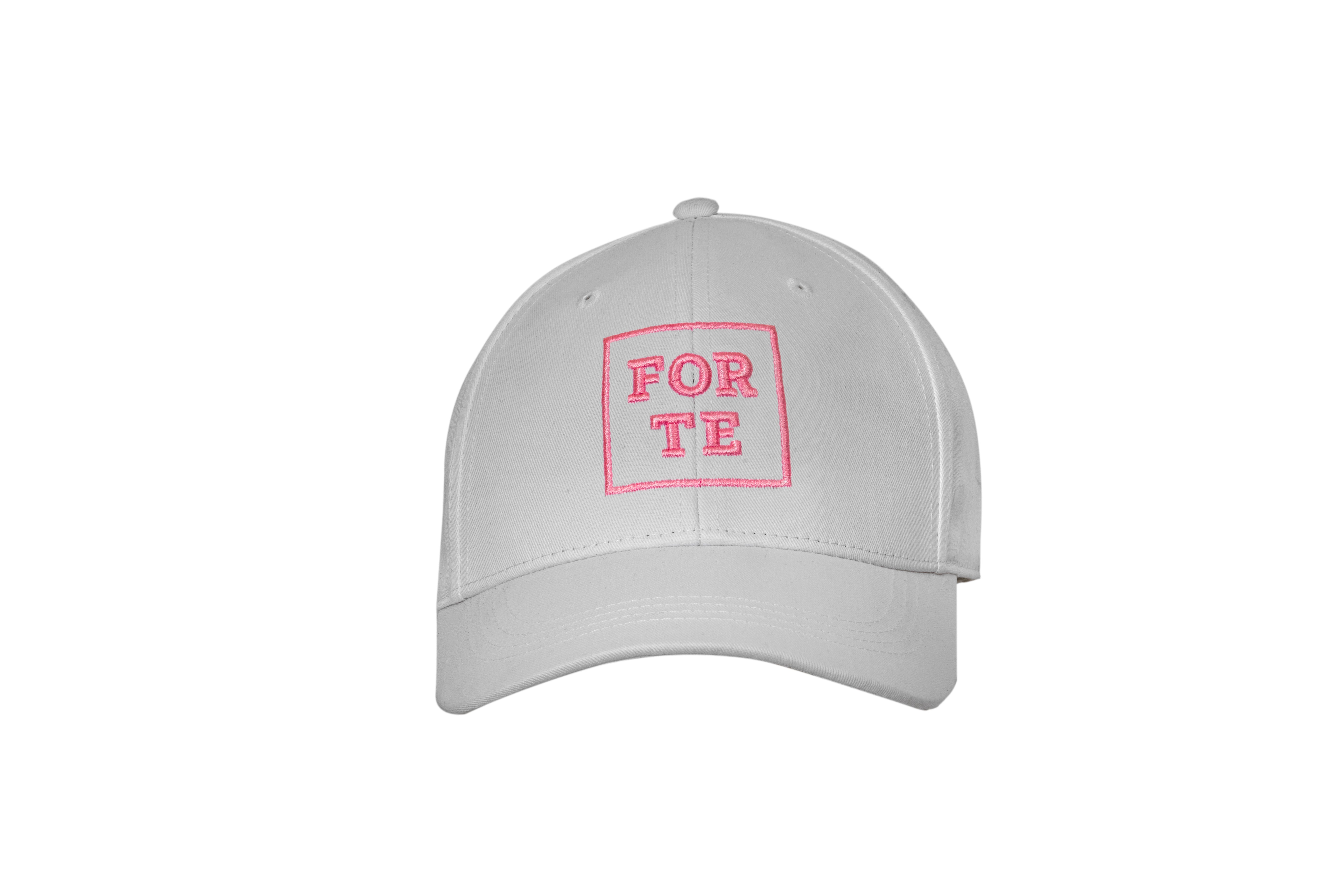 CAPPELLO FOR TE. Colore Bianco - Ricami Rosa