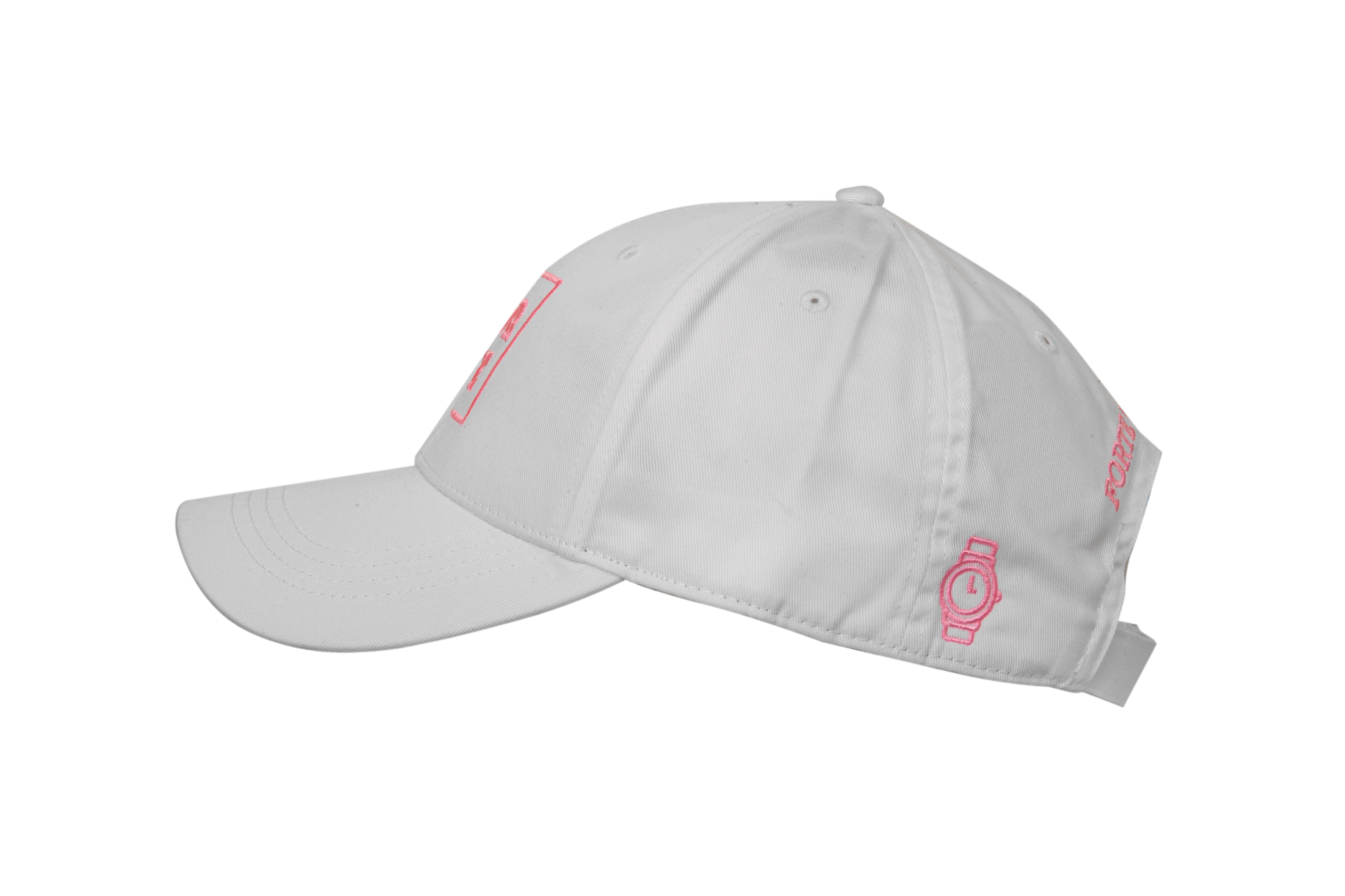 CAPPELLO FOR TE. Colore Bianco - Ricami Rosa