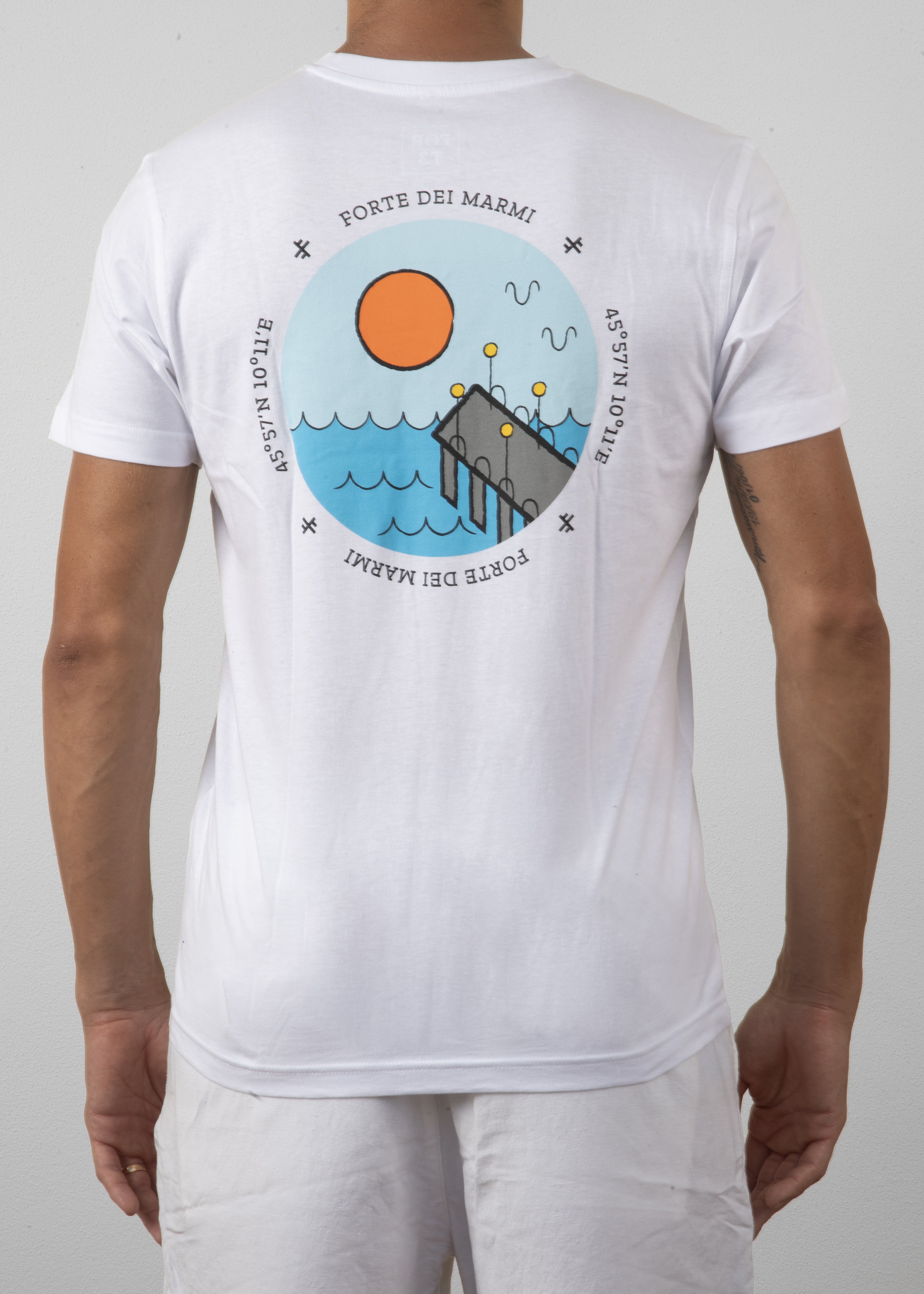 T-shirt a maniche corte Pontile - Bianca